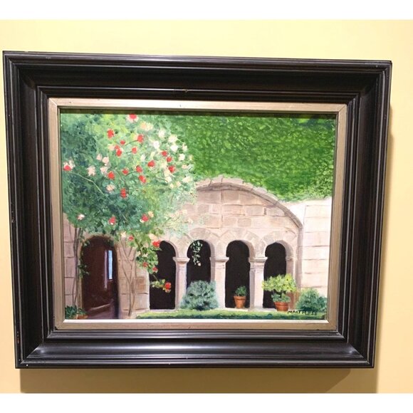 Original Oil Painting Framed & Matted Of Van Gogh's Hospital France By Mary Ples - Picture 7 of 11